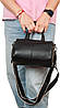 Сумка клатч жіноча шкіряна на одну змійку блискавку відділ маленька чорна на плече модна з кишенею Alex Rai 39049, фото 9