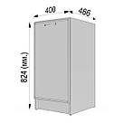 Кухонна тумба 400мм з 2 полицями та МДФ фасадом Тумба підлогова без стільниці для кухні Кухонні модулі, фото 9