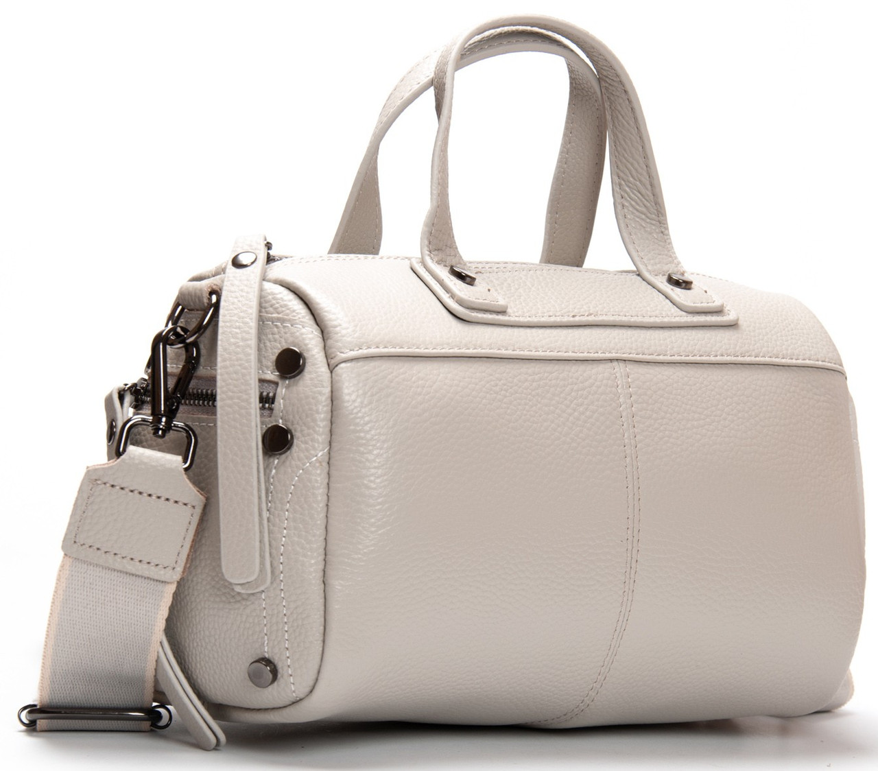 Сумка клатч жіноча шкіряна на одну змійку блискавку відділ маленька сіра на плече модна з кишенею Alex Rai 39049