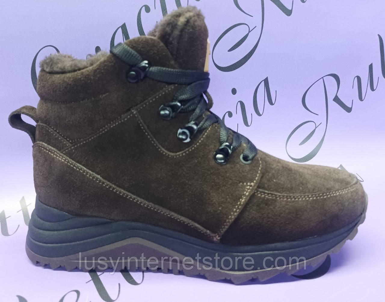 Черевики замшеві жіночі зимові від виробника модель РУ25-264, фото 1