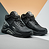 Зимові чоловічі шкіряні черевики, кросівки чорні утеплені з натуральної шкіри на хутрі на зиму для чоловіків, розмір 40-45, фото 2