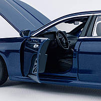 Іграшкова машина BMW i7 Автопром 1:24 — металева модель 22 см, темно-синя, світло, звук, відкриваються двері, арт. 68283A(B)-1, фото 5