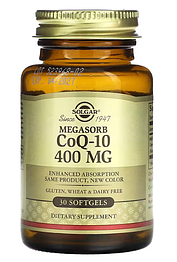 Megasorb CoQ-10 400 мг Solgar 30 капсул