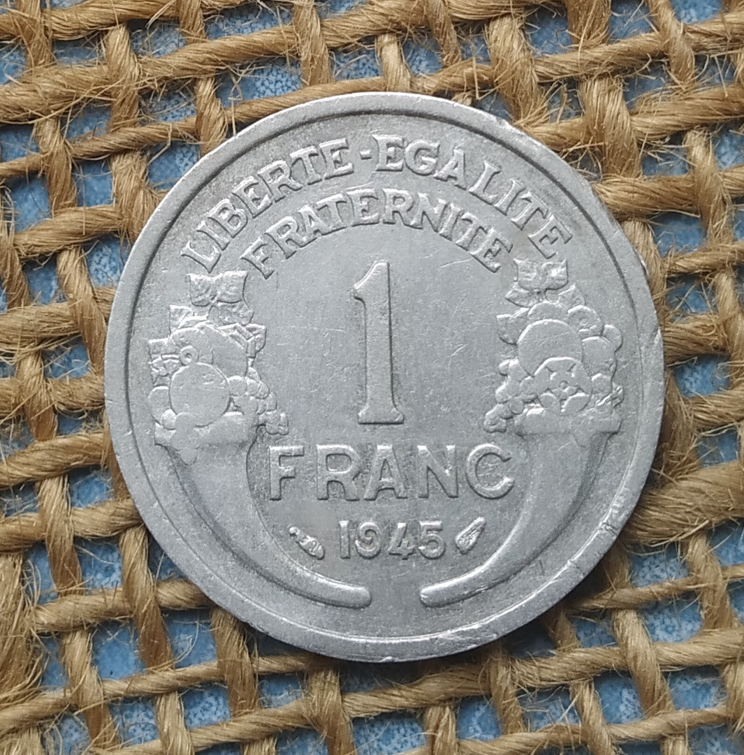 1 франк 1945 року францiя, фото 1