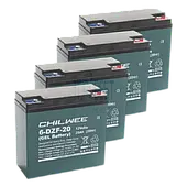 Тяговий акумулятор 48V 20Ah свинцево-кислотний CHILWEE 6-DZF-20 (4 шт.)