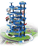 Дитячий Трек-парковка “Поліція”, 5 поверхів, автоматичний підіймач, підсвічування, звукові ефекти, металопластикові машинки, фото 5