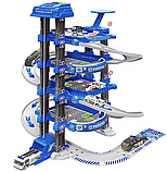 Дитячий Трек-парковка “Поліція”, 5 поверхів, автоматичний підіймач, підсвічування, звукові ефекти, металопластикові машинки, фото 6