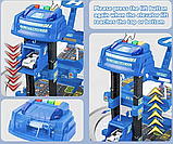 Дитячий Трек-парковка “Поліція”, 5 поверхів, автоматичний підіймач, підсвічування, звукові ефекти, металопластикові машинки, фото 9