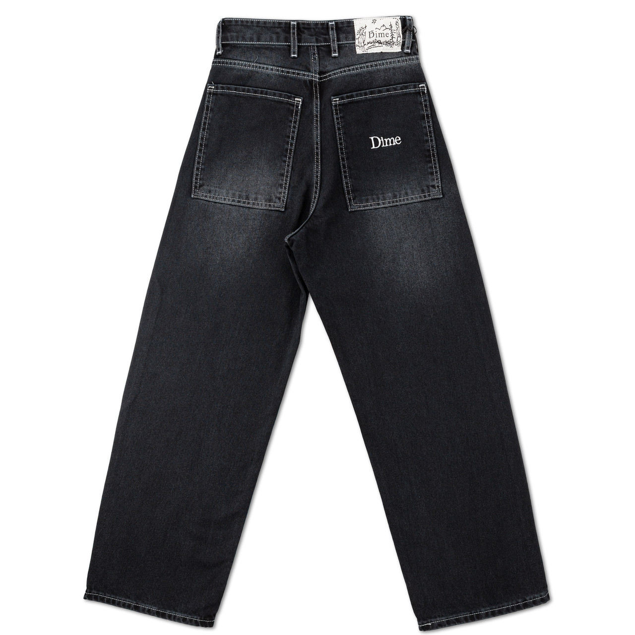 Чоловічі широкі джинси Dime темно-сірі (антрацит), вільна посадка, Y2K вуличний стиль, фото 1