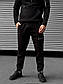 Чоловічий спортивний костюм на флісі зимовий турецька тринитка худі +штани чорний, фото 6