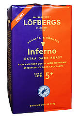 Кава мелена Löfbergs Inferno Extra Dark Roast 450 г
