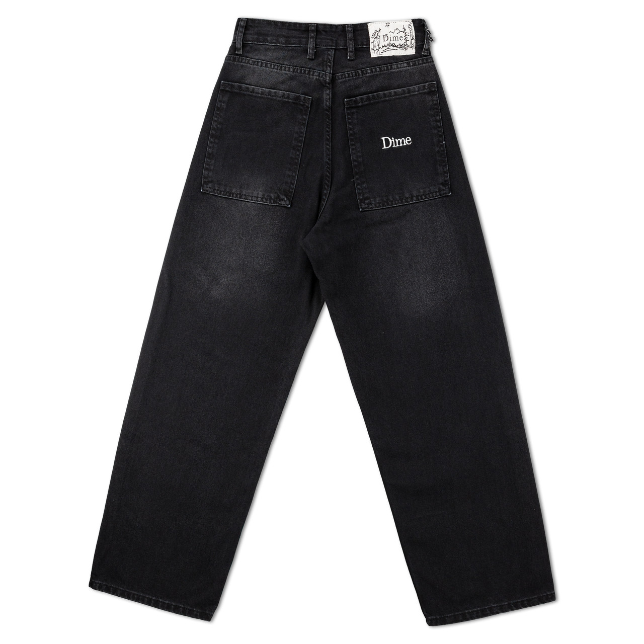 Чоловічі широкі джинси Dime чорні, вільна посадка, Y2K вуличний стиль, фото 1