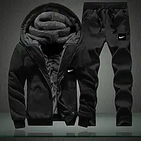 Чоловічий теплий костюм Nike з хутром зимовий спортивний костюм | різні кольори