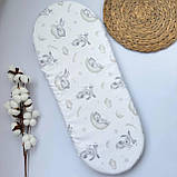 Простирадло непромокаюче для дитячої коляски на резинці (фланель/байка + мембрана), фото 5