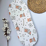 Простирадло непромокаюче для дитячої коляски на резинці (фланель/байка + мембрана), фото 6