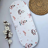 Простирадло непромокаюче для дитячої коляски на резинці (фланель/байка + мембрана), фото 8