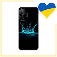 Чехол (Капля - Корона) для Xiaomi POCO F7 / Чехлы с печатью короны POCO F7