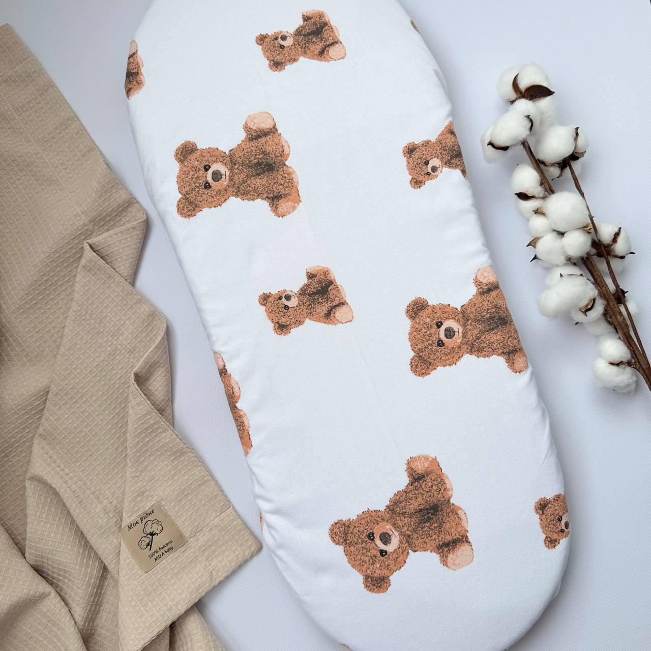 Простирадло непромокаюче для дитячої коляски на резинці (фланель/байка + мембрана), фото 1