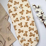 Простирадло непромокаюче для дитячої коляски на резинці (фланель/байка + мембрана), фото 3