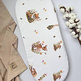 Простирадло непромокаюче для дитячої коляски на резинці (фланель/байка + мембрана), фото 5