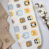 Простирадло непромокаюче для дитячої коляски на резинці (фланель/байка + мембрана), фото 4