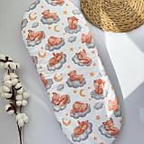 Простирадло непромокаюче для дитячої коляски на резинці (фланель/байка + мембрана), фото 6