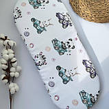 Простирадло непромокаюче для дитячої коляски на резинці (фланель/байка + мембрана), фото 7