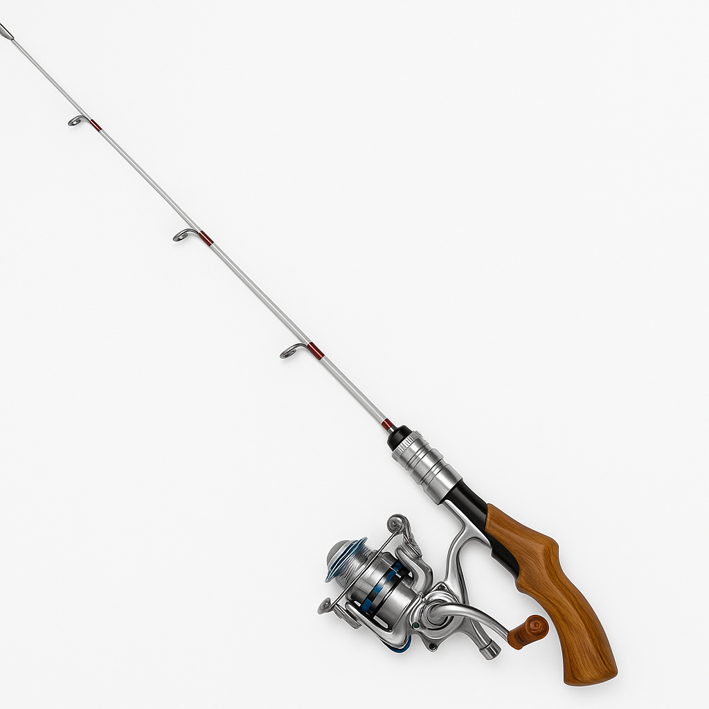 Набір- ЕЛІТ- Вудка 60см + котушка для риболовлі з льоду або човна., фото 1