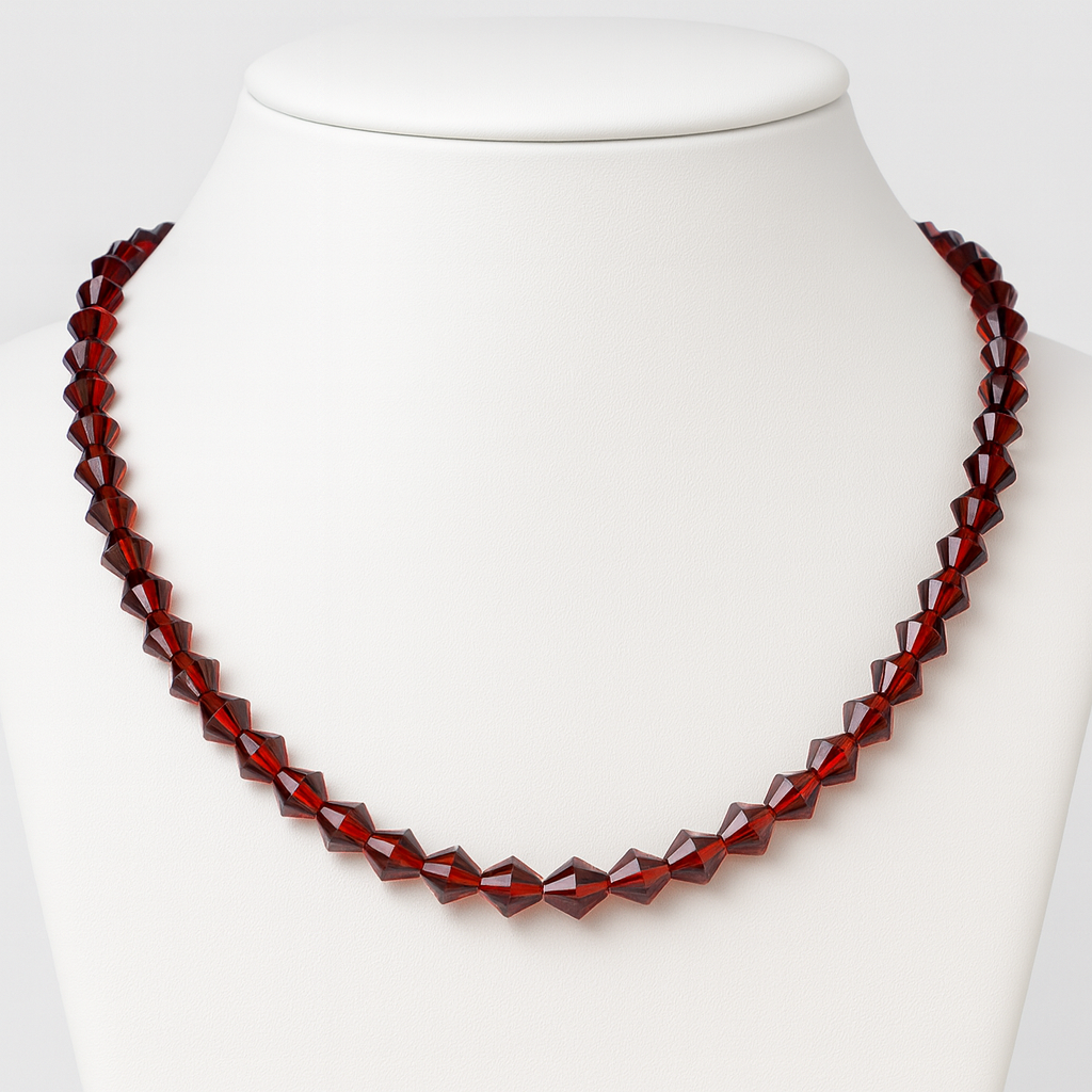 Гранат біконус намисто, 0626ОГ, фото 1