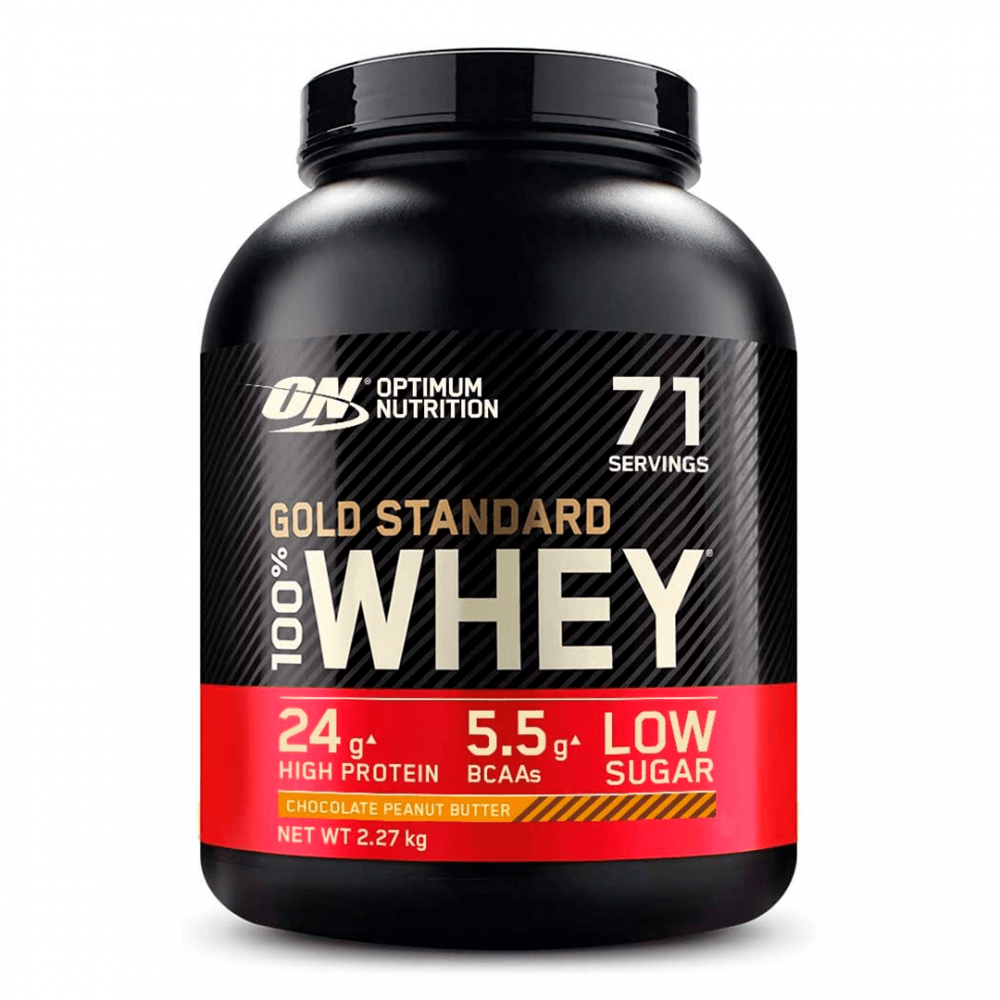 Сироватковий протеїн Optimum Nutrition Gold Standart 100% Whey Chocolate — Peanut Butter, 2270 г, фото 1