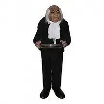 Ростова анімована фігура Дворецький зі світлом і рухом, декорація для Гелловіну та святкових вечірок, фото 4