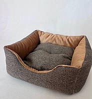 Лежанка для кішок і собак тепла з холофайбером, Ліжечко для кота та маленьких собак із тканини оксфорд