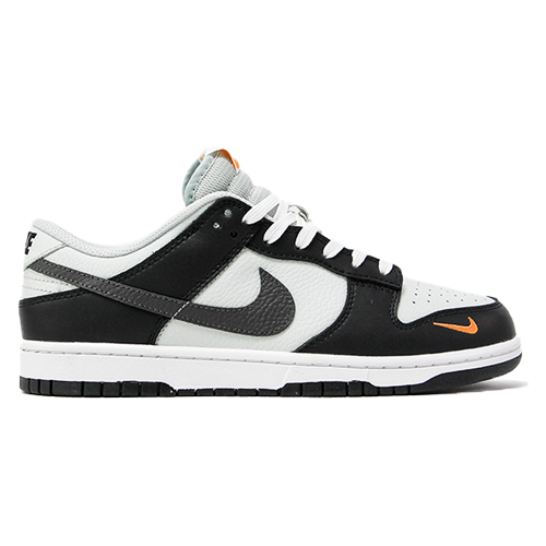 Nike Dunk Low Black Total Orange Mini Swoosh 44, фото 1