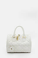 Dior Groove Medium Bag in White Cannage Calfskin with Gold