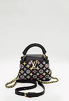 Louis Vuitton Capucines BB Black Multicolor Embroidered Monogram