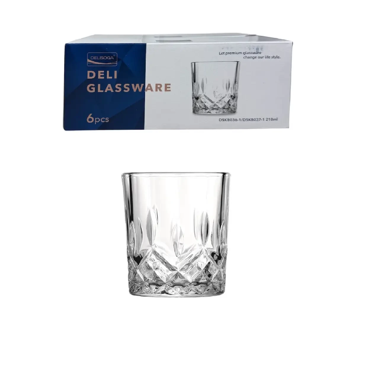 Набір склянок "Норвіч" 220 мл 6шт Helios DSKB036-1, фото 1