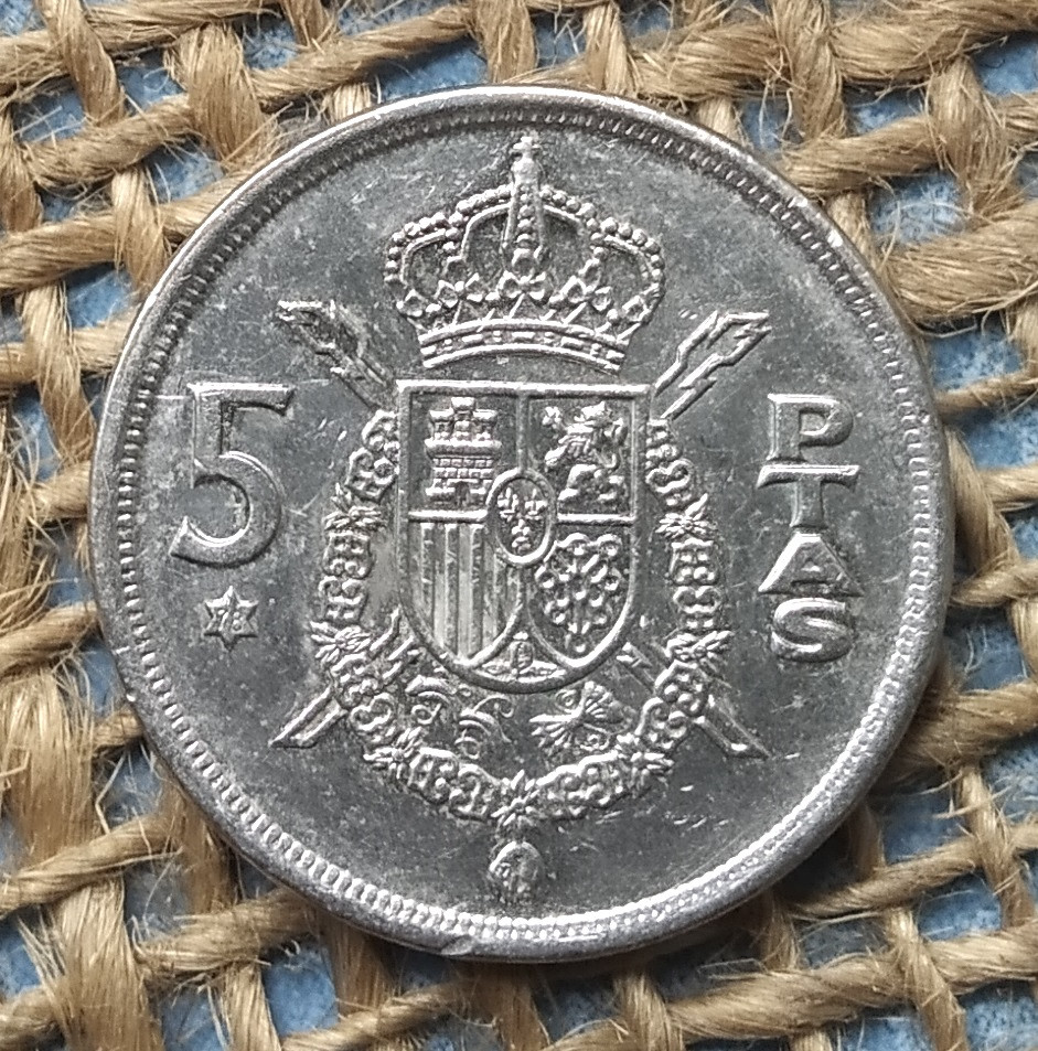 5 песет 1975 року. (78) Iспанiя, фото 1