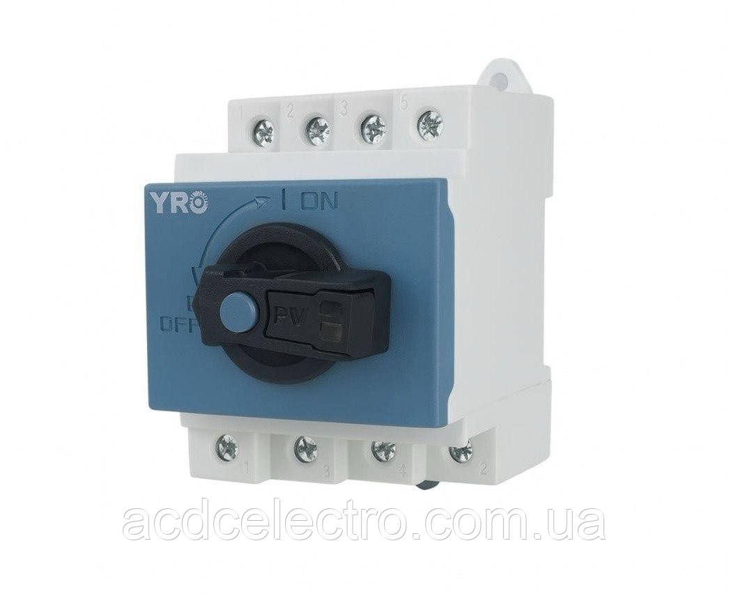 PV ізолятор, вимикач навантаження YRO YRDS1DB/N32/4P 32A DC1000V, фото 1
