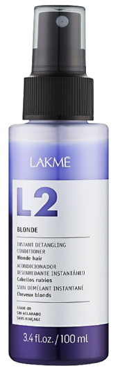 Двофазний кондиціонер для світлого, мелірованого та сивого волосся Lakme L2 Violet Blonde, фото 1