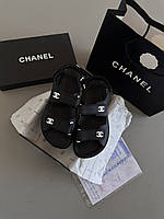 CHANEL DAD SANDALS BLACK premium 39
