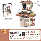 Ігрова кухня з паром та підсвіткою TK-61324 , 42 аксесуари, помпова подача води, звуки та світло, висота 63 см, фото 6