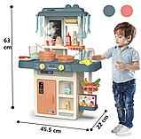 Ігрова кухня з паром та підсвіткою TK-61324 , 42 аксесуари, помпова подача води, звуки та світло, висота 63 см, фото 3