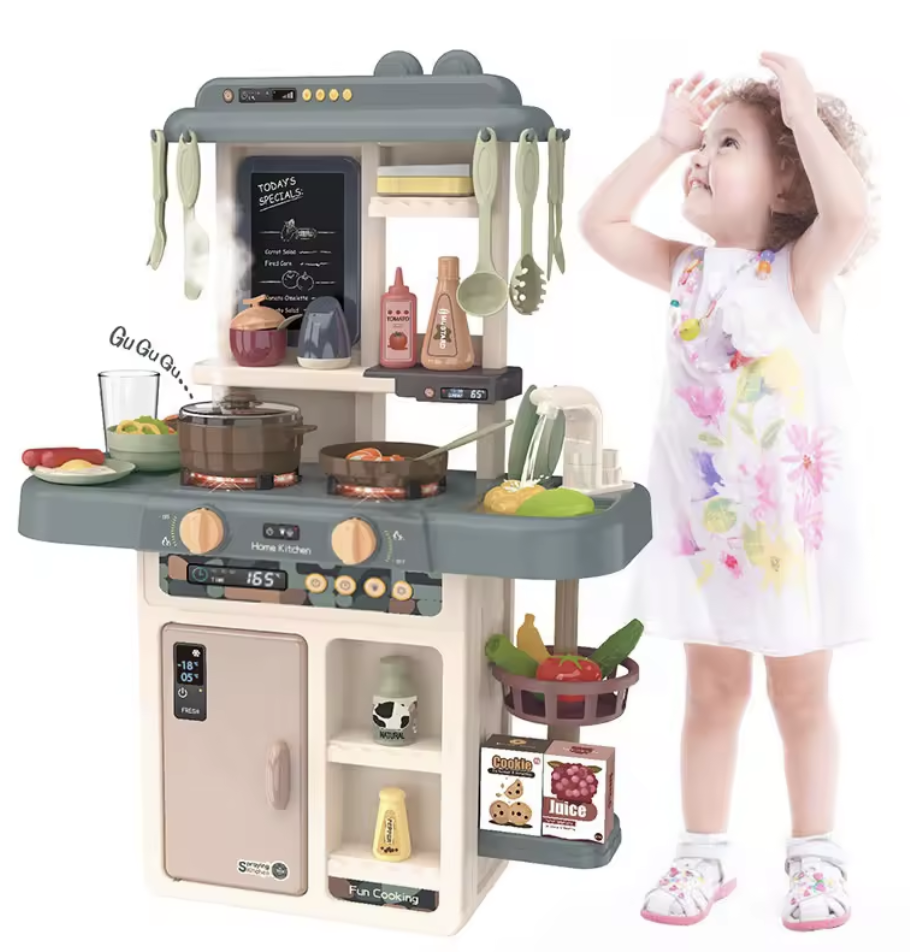 Ігрова кухня з паром та підсвіткою TK-61324 , 42 аксесуари, помпова подача води, звуки та світло, висота 63 см, фото 1