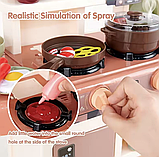 Ігрова кухня з паром та підсвіткою TK-61324 , 42 аксесуари, помпова подача води, звуки та світло, висота 63 см, фото 8