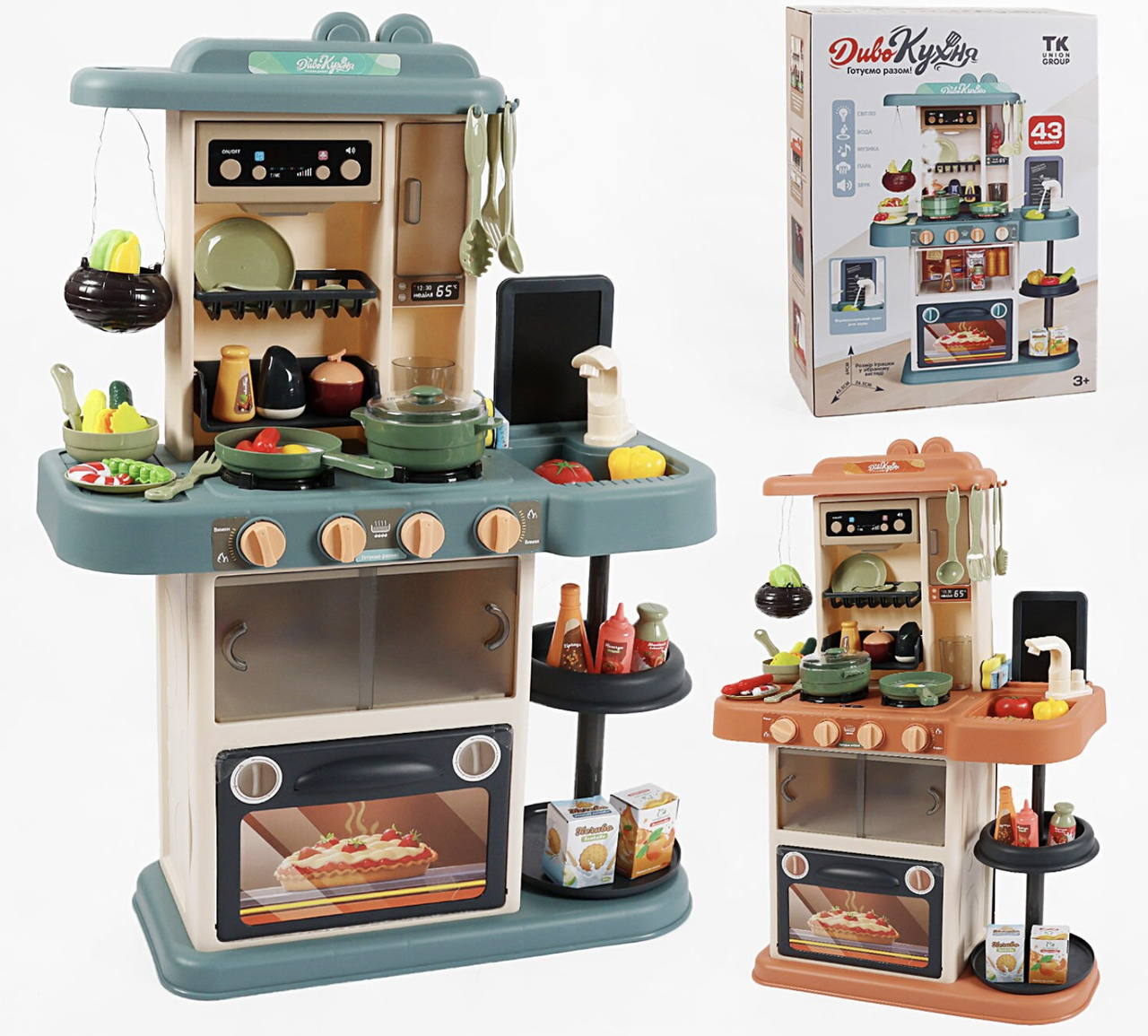 Дитяча кухня TK-38622 “TK Group” з паром, світлом, звуком і помповою водою (43 елементи, 69 см), фото 1