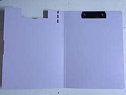 Папка планшет-книжка кліпборд A4/А3 з металевим затискачем / Бузкова планшетка пластік / Розкладний кліпборд для документів