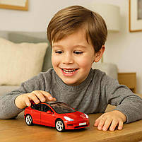 Металева машинка Автопром Tesla Model 3 1:24 — світло, звук, відкривні двері, червона, арт. AP7728-1, фото 9