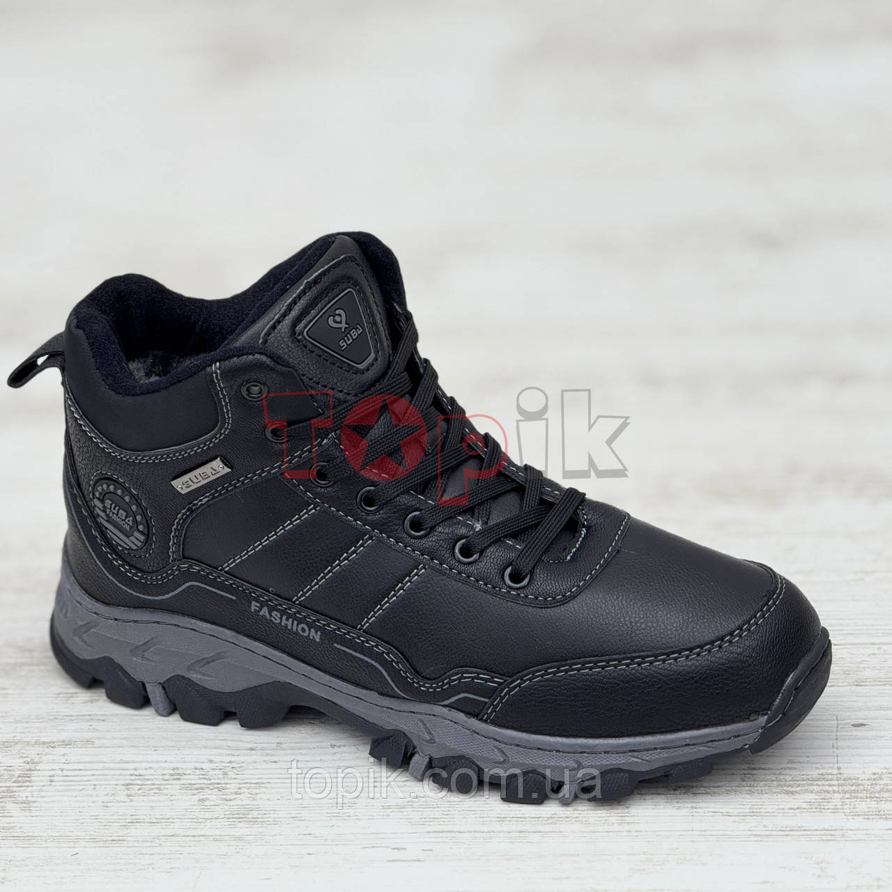 Черевики чоловічі зимові чорні Ботинки мужские зимние черные (Код: 3629)