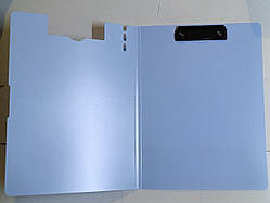 Папка планшет-книжка кліпборд A4/А3 з металевим затискачем / Блакитна планшетка пластік / Розкладний кліпборд для документів