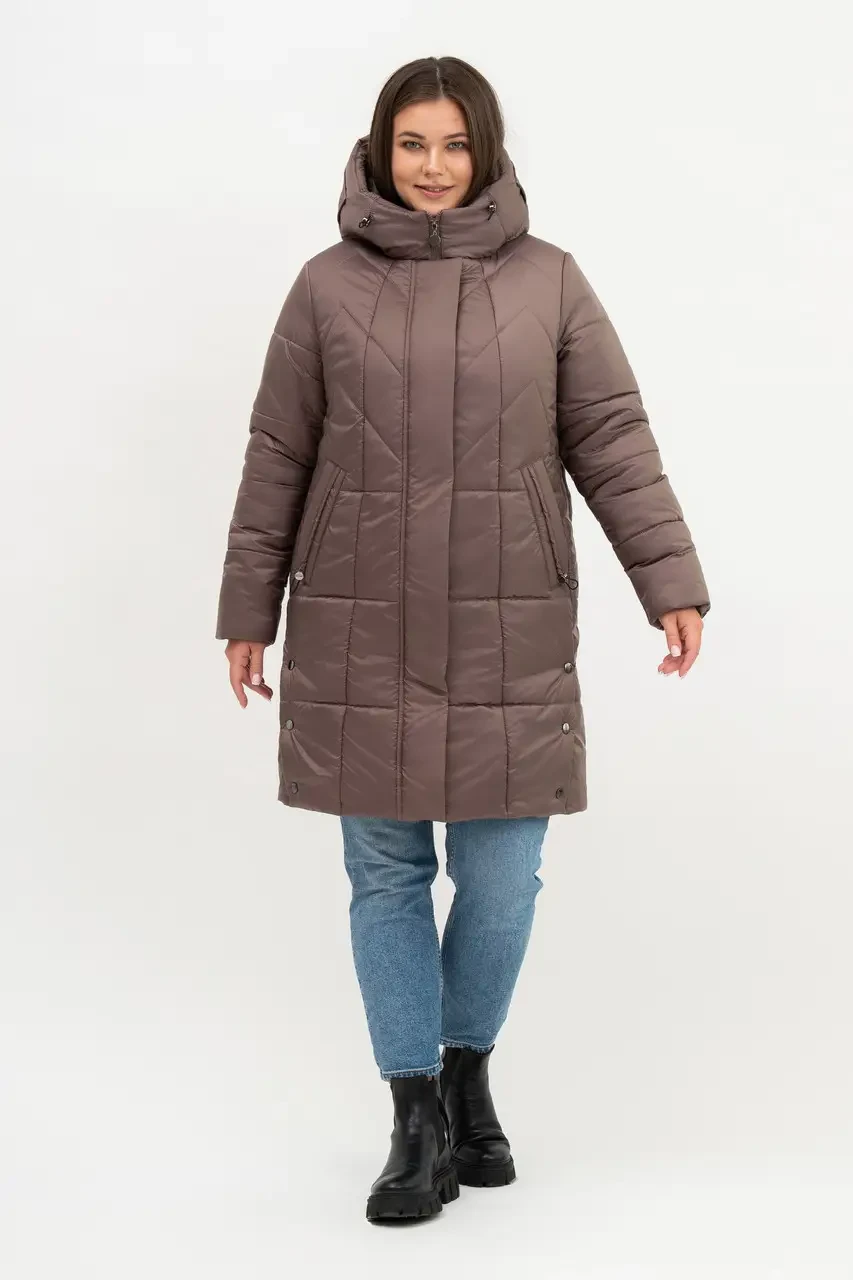 Жіноча зимова куртка великих розмірів Li-8-1 р-ри 50-62